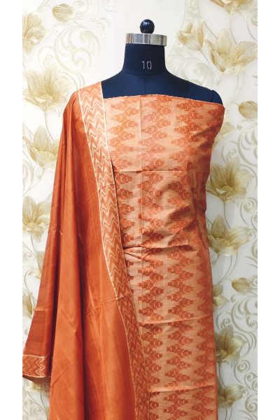 All Over Self Weaving Semi Kathan Silk Suit Fabric Set (SF56)